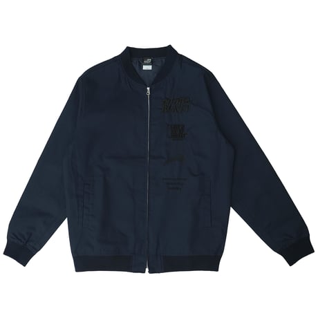 ONORE■ / Blast - Nylon Stadium Jacket / NAVY(BLACK刺繍)