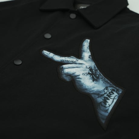 ONORE■ / Peace Hand Cotton Coach Jacket / Black