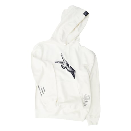 ONORE■ / Peace Hand - Sweat Hoodie / WHITE