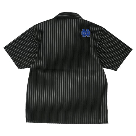 ONORE■ / "ONR" Striped Work Shirts / BLACK