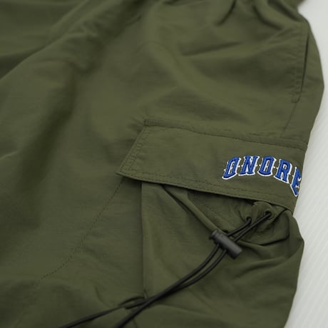 ONORE■ / Arch Logo Nylon Cargo Wide Pants / OLIVE