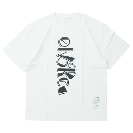 ONORE■ / Raw Type Logo Tee / WHITE