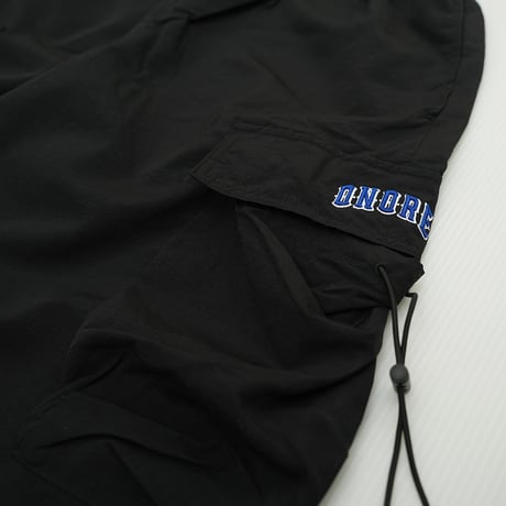 ONORE■ / Arch Logo Nylon Cargo Wide Pants / BLACK