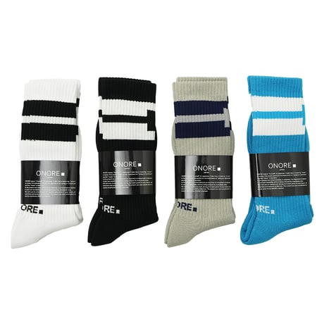 ONORE■ / Double Line - SOCKS / 4 COLOR