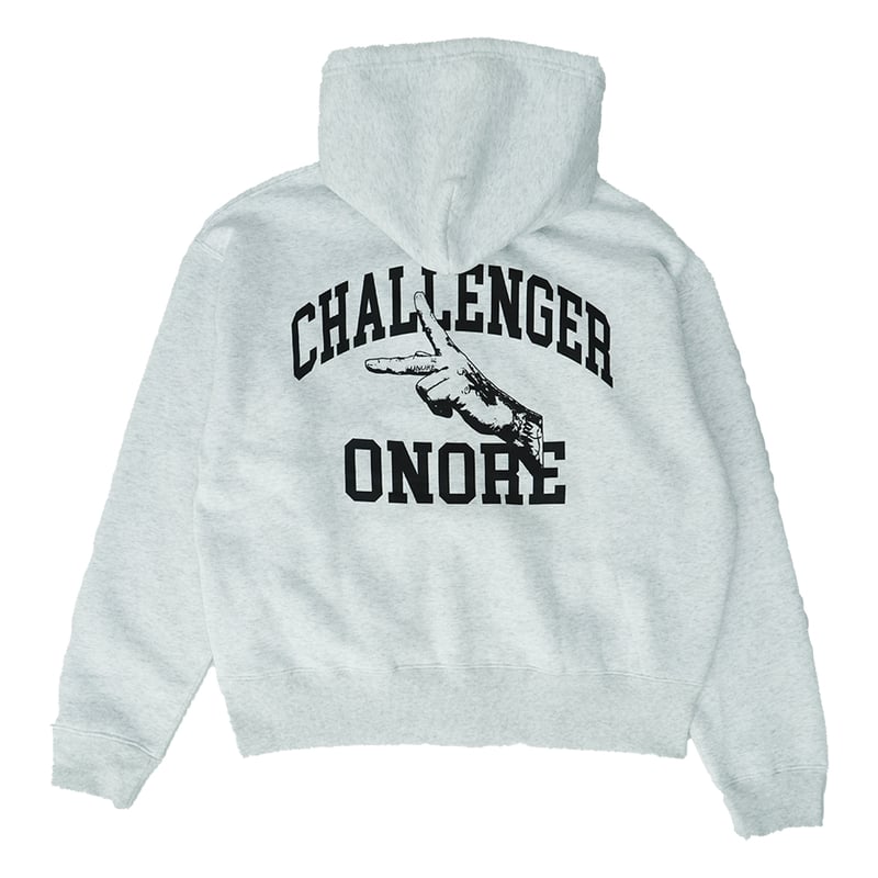 ONORE□ / CHALLENGER Zip Up Hoodie / ASH | CHILL