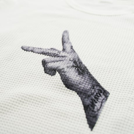 ONORE■ / "PEACE HAND" Thermal Long Sleeves / WHITE