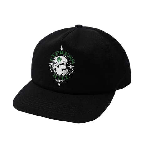POT MEETS POP × CYPRESS HILL / SKULL & COMPASS BALL CAP / BLACK
