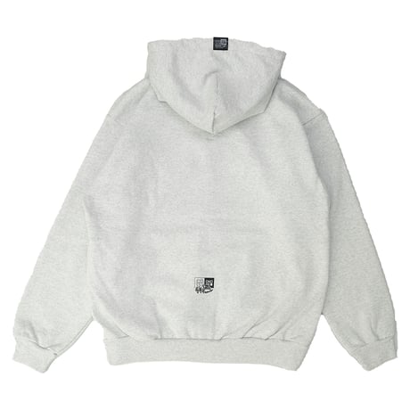 ONORE■ / "Peace Hand" 15oz ZIP UP SWEAT Hoodie / ASH