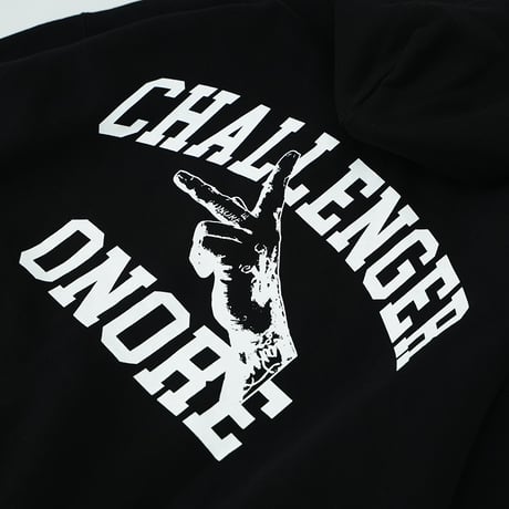 ONORE■ / CHALLENGER Zip Up Hoodie / BLACK