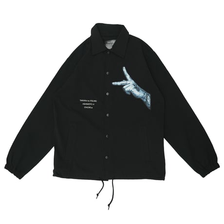 ONORE■ / Peace Hand Cotton Coach Jacket / Black