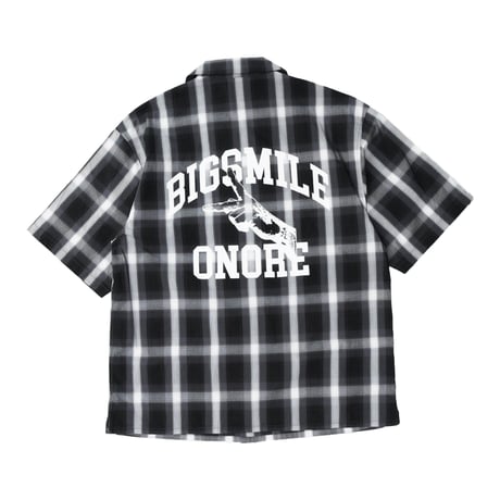 ONORE■ × BIG SMILE / PEACE HAND - HALF SLEEVES SHIRTS / BLACK