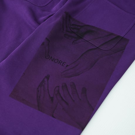 ONORE■ / Sticker Bomb Sweat Pants / PURPLE