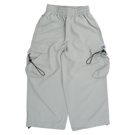 ONORE■ / Arch Logo Nylon Cargo Wide Pants / SILVER