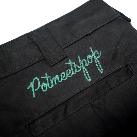 POT MEETS POP × CYPRESS HILL / SKULL & COMPASS WORK PANTS / BLACK