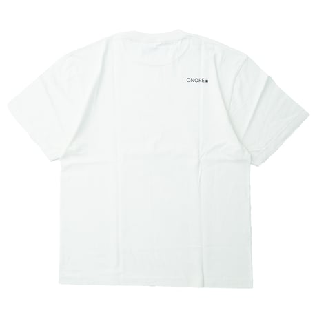 ONORE■ / Raw Type Logo Tee / WHITE