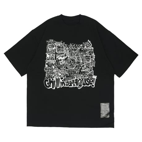 ONORE■ / CHILLINDAHOUSE 19th 4コマ Tee / BLACK