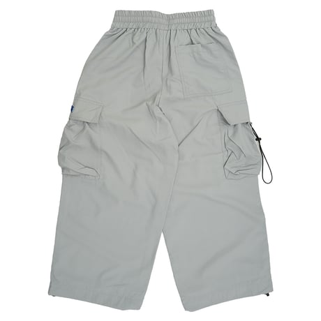 ONORE■ / Arch Logo Nylon Cargo Wide Pants / SILVER