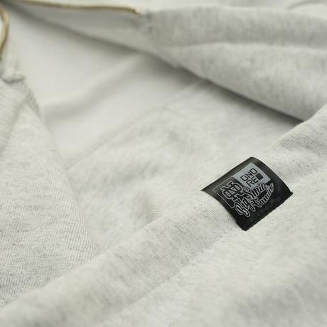 ONORE■ / "Peace Hand" 15oz ZIP UP SWEAT Hoodie / ASH