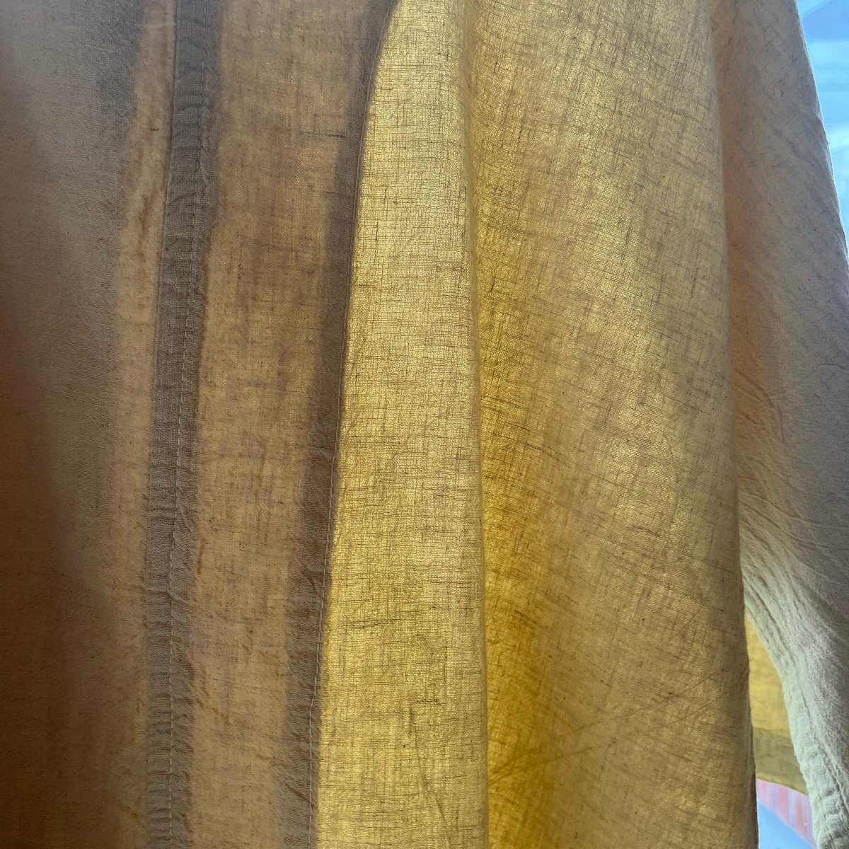 ヂェン先生の日常着 エプロンチャイナトップス 薄黄色 | キのハ