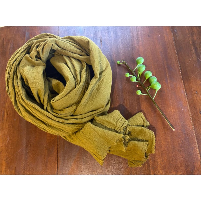 ヂェン先生の日常着 大判ストール 桑茶色 | キのハ ∞ from okinawa