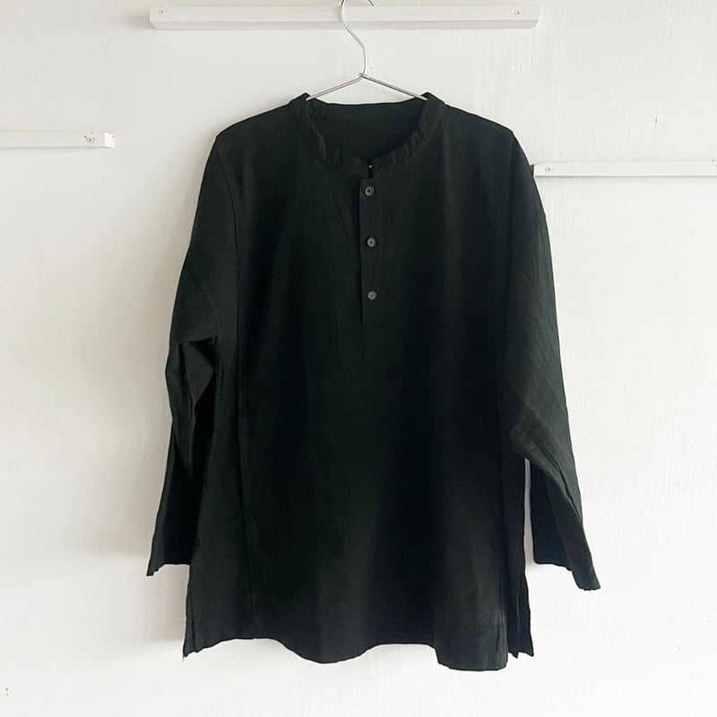 ヂェン先生の日常着 厚地タイプ ヘンリーシャツ 黒M | キのハ ヂェン先生の日常着 厚地タイプ ヘンリーシャツ 黒M | キのハ