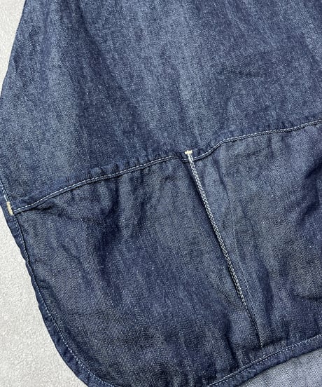 ラウンドネックベストエプロン◾️ 国産ムラデニム10oz■onewash