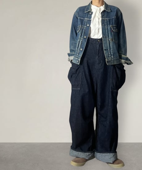 【予約販売】カーゴオーバーパンツ■岡山デニム◾️one wash
