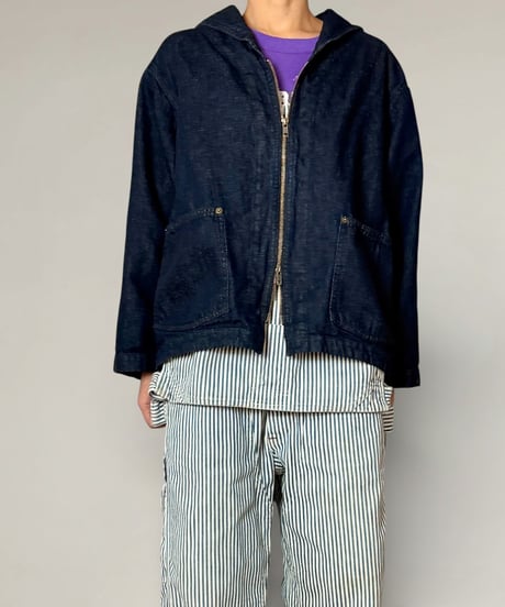 【数量限定】セーラースウィングトップ◾️綿麻デニム◾️ one wash