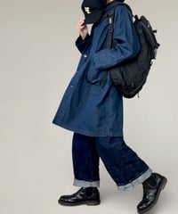 【限定】ミドルショールカバーオール■綿麻平織りデニム◾️ one wash