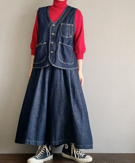 10/31販売開始◾️ワーカーズベスト■岡山デニム■onewash