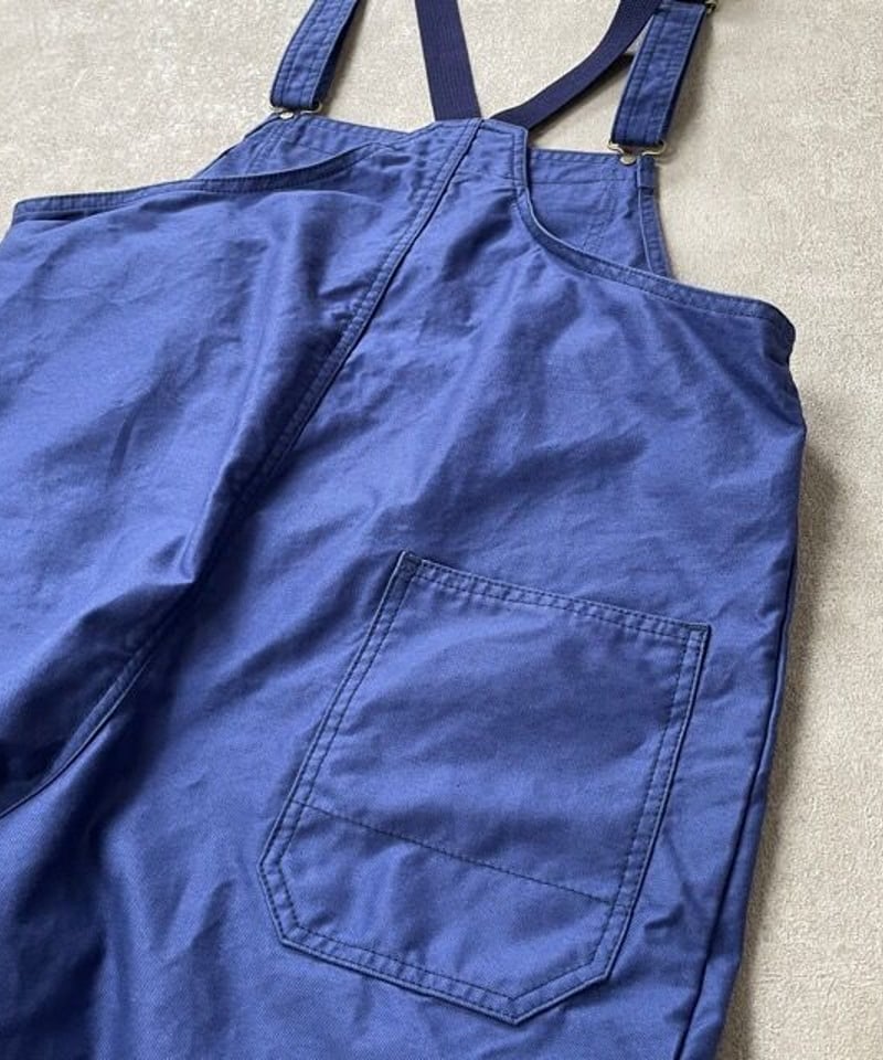 □フレンチワークオーバーオール□グルカコットンツイル◾️インク