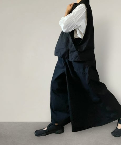 1枚でおしゃれに■スモックベスト■リップストップ◾️ブラック