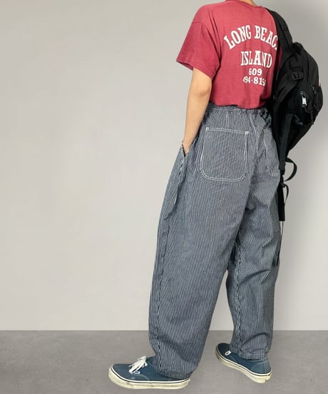 【数量限定】アンクルリーフパンツ■ヒッコリー