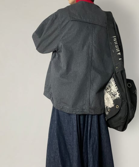 数量限定■セーラーシャツ■10ozデニム■チャコールブラック