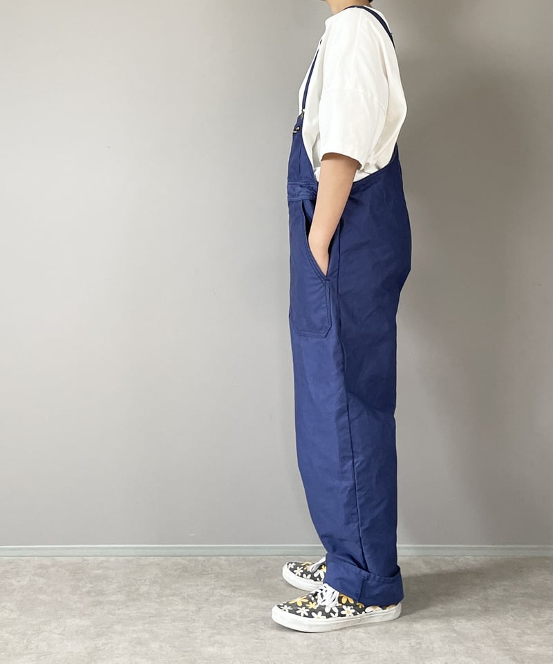 □フレンチワークオーバーオール□グルカコットンツイル◾️インク