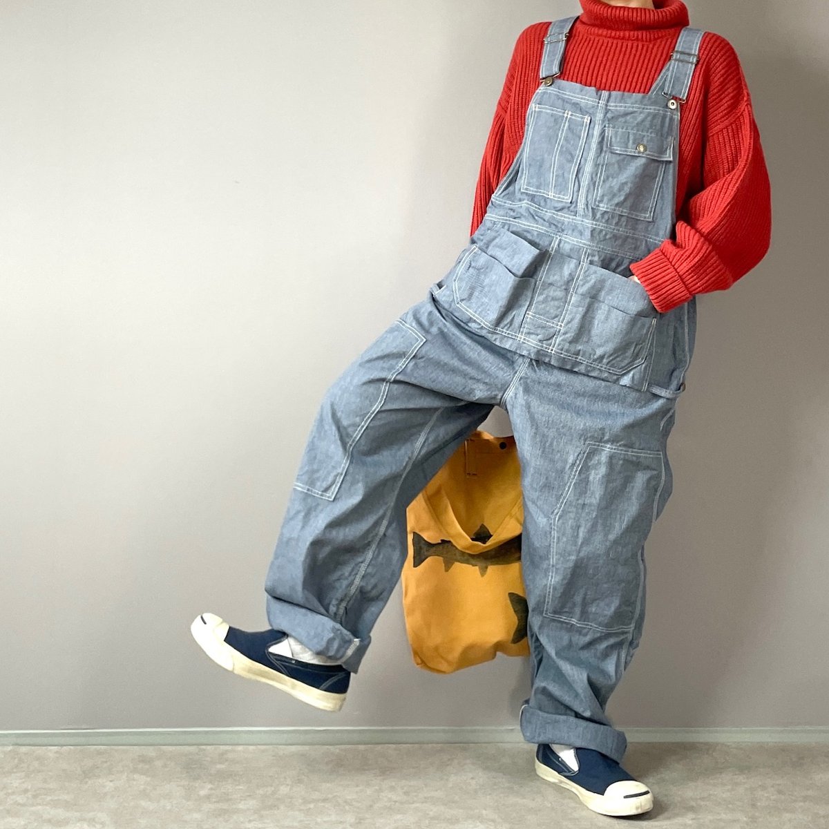 H*O様 超稀少！エプロン付き インディゴウォバッシュオーバーオール 36