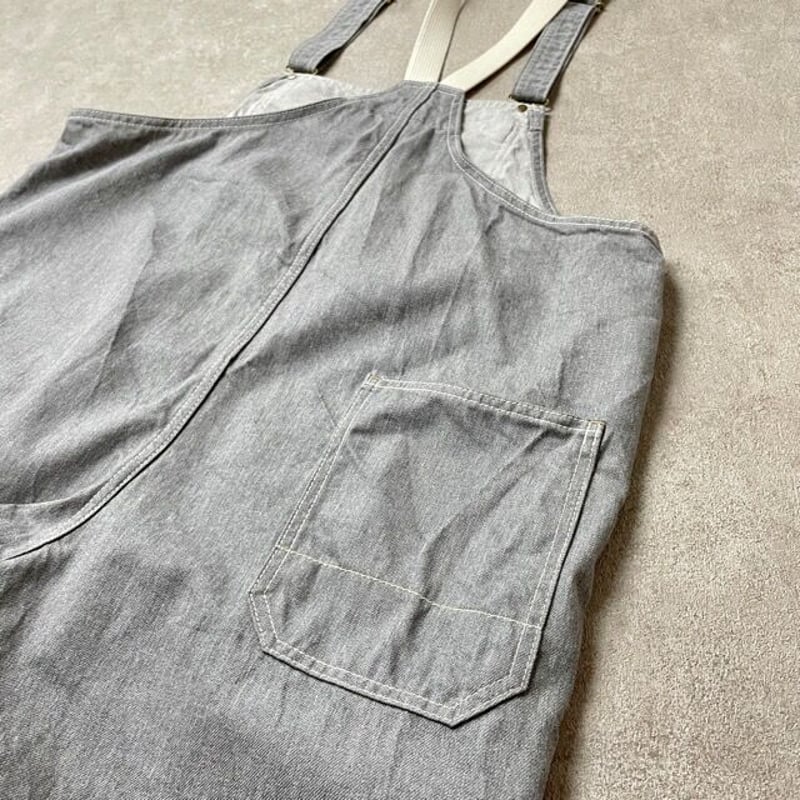 □フレンチワークオーバーオール□10ozデニム◾️グレー | NUU □フレンチワークオーバーオール□10ozデニム◾️グレー | NUU