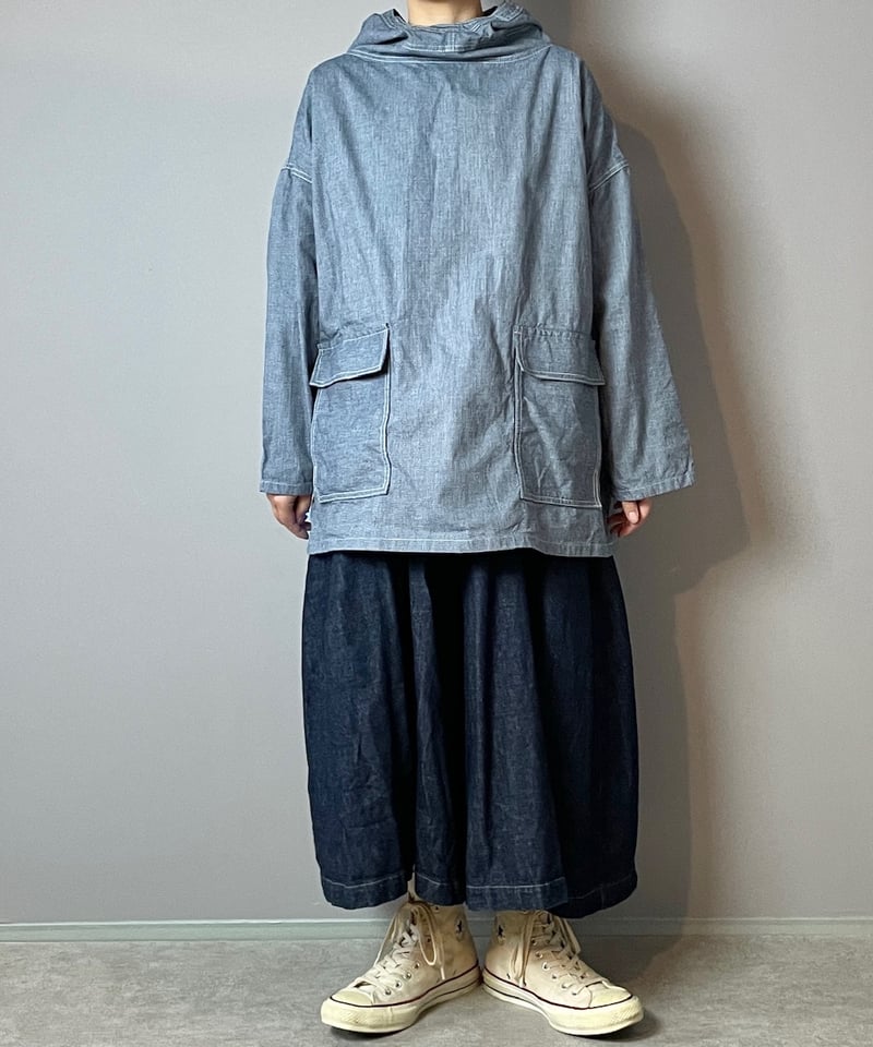 1/31販売開始◾️サルベージパーカー□9ozインディゴピンチェック