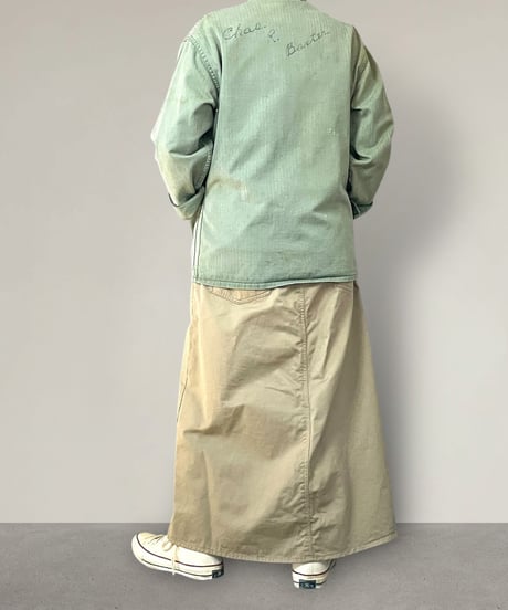 【予約販売】スカートに見えるワイドパンツ■チノ■ベージュ