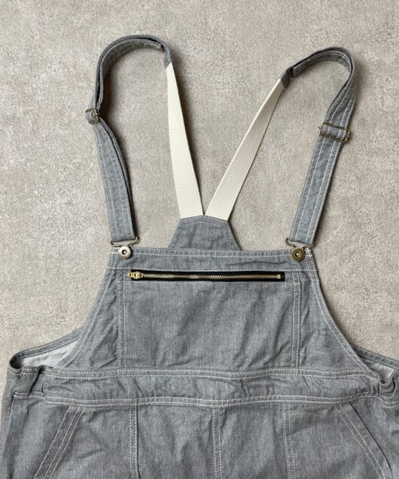 □フレンチワークオーバーオール□10ozデニム◾️グレー | NUU-GARMENT