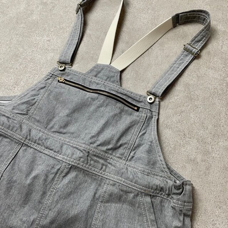 □フレンチワークオーバーオール□10ozデニム◾️グレー | NUU