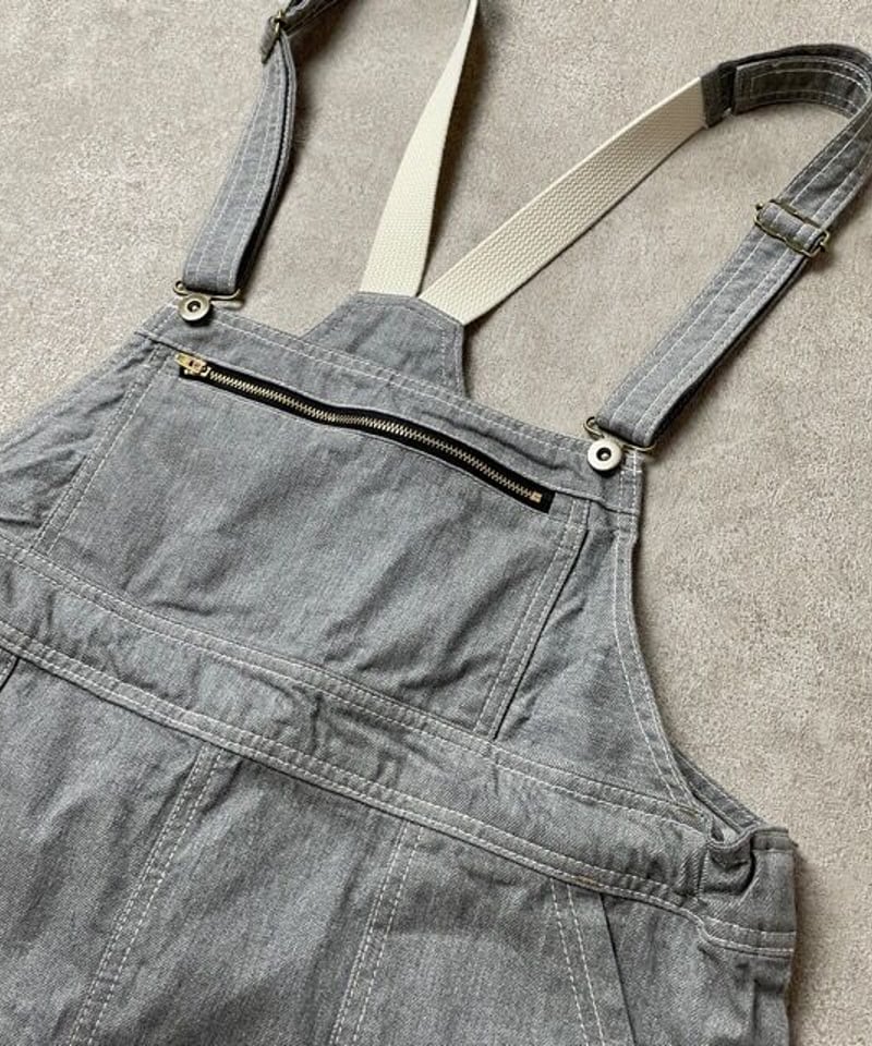 □フレンチワークオーバーオール□10ozデニム◾️グレー | NUU-GARMENT