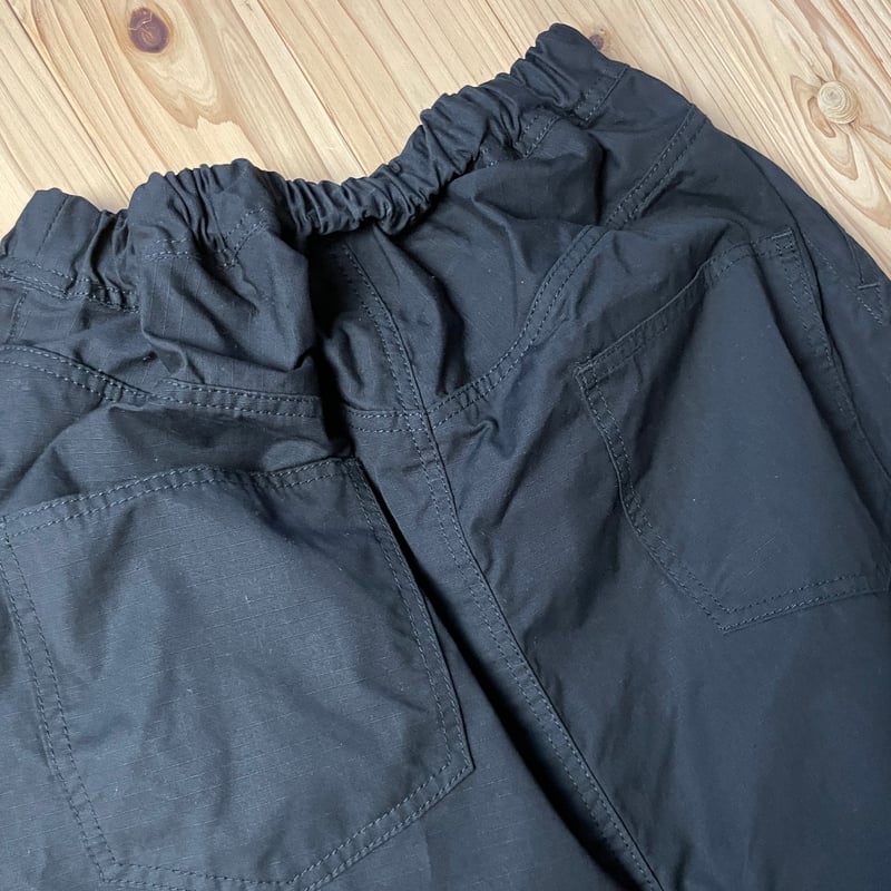 スカートに見えるワイドパンツ□リップストップ◾️ブラック