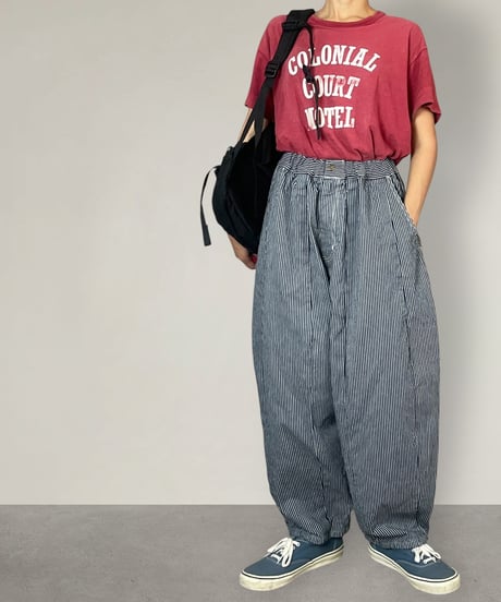【数量限定】アンクルリーフパンツ■ヒッコリー