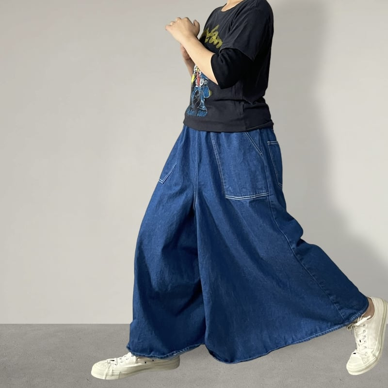 6/30販売開始◾️スカートに見えるワイドパンツ□岡山デニム