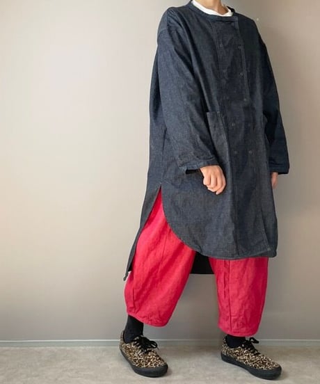 コックシャツ■インディゴリップストップ■onewash