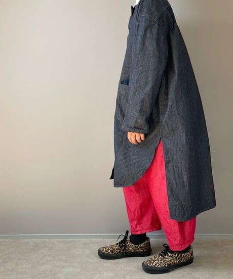 コックシャツ■インディゴリップストップ■onewash