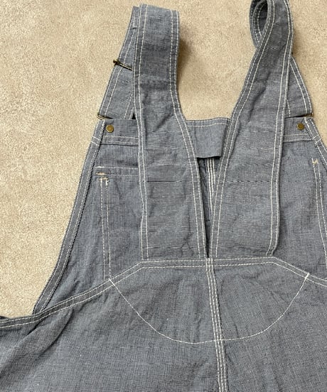 2/29販売開始◾️エプロンオーバーオール■9ozインディゴピンチェック◾️ネイビー