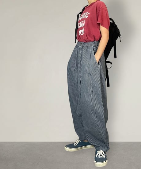 【数量限定】アンクルリーフパンツ■ヒッコリー