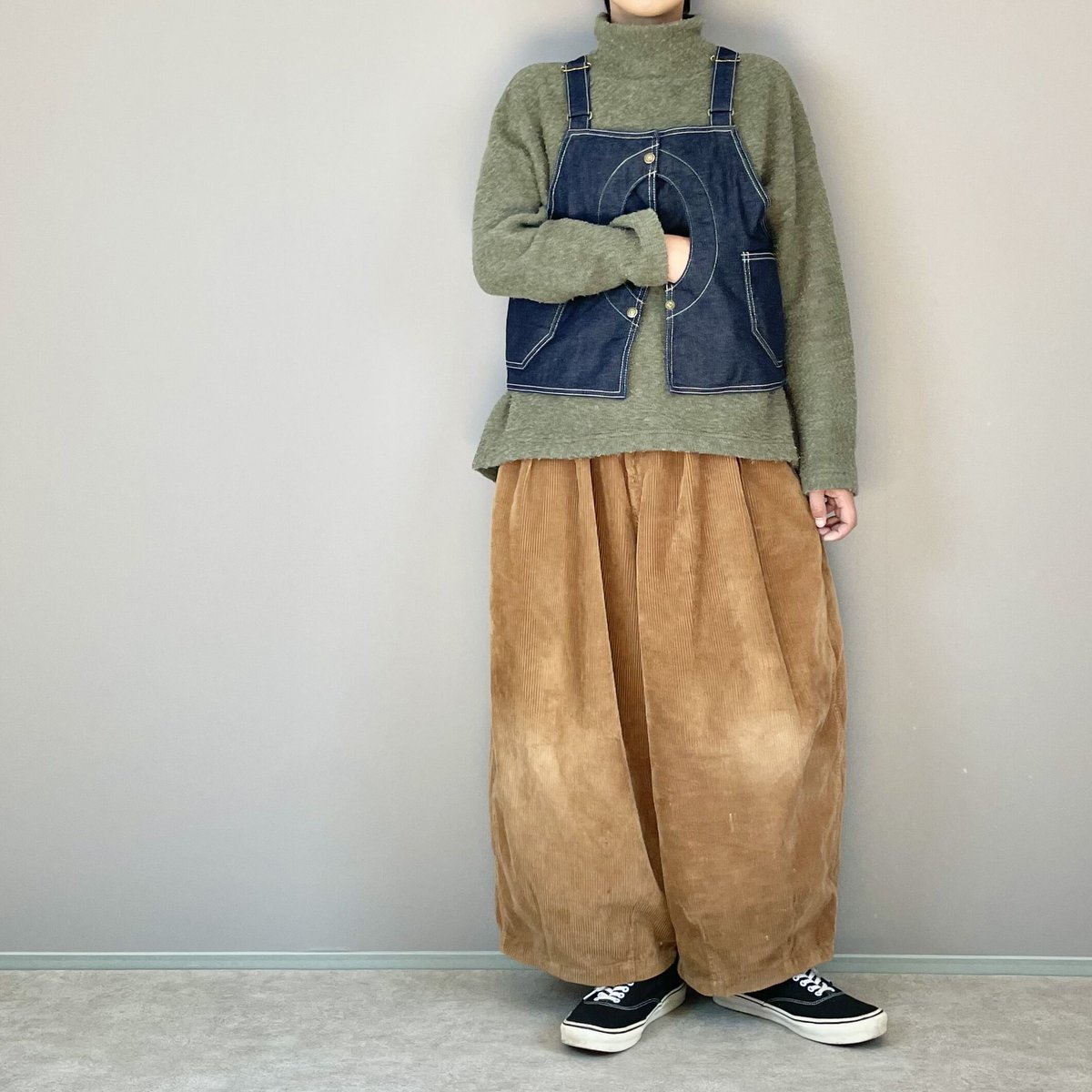 予約販売】デニムショートワークベスト□国産デニム□onewash